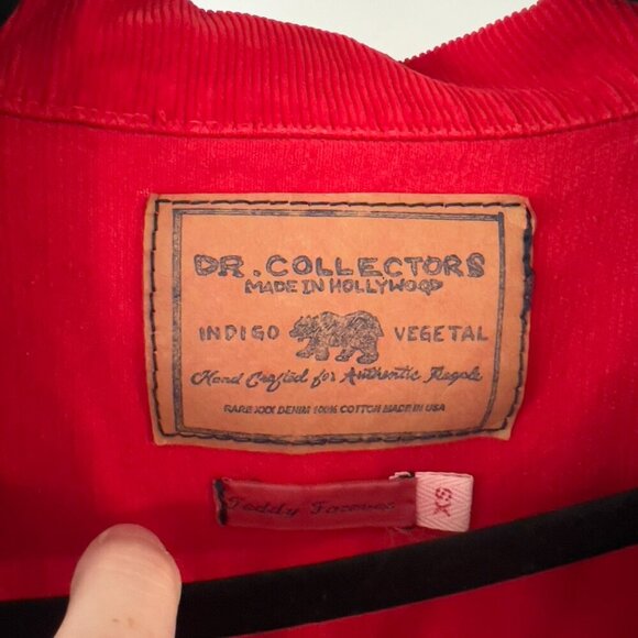 639 Dr. Collectors Jacket Denim Vintage Fade Red Strawberry sz XS - Picture 2 of 4